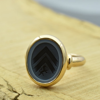 Anneau romain et Nicolo bleu